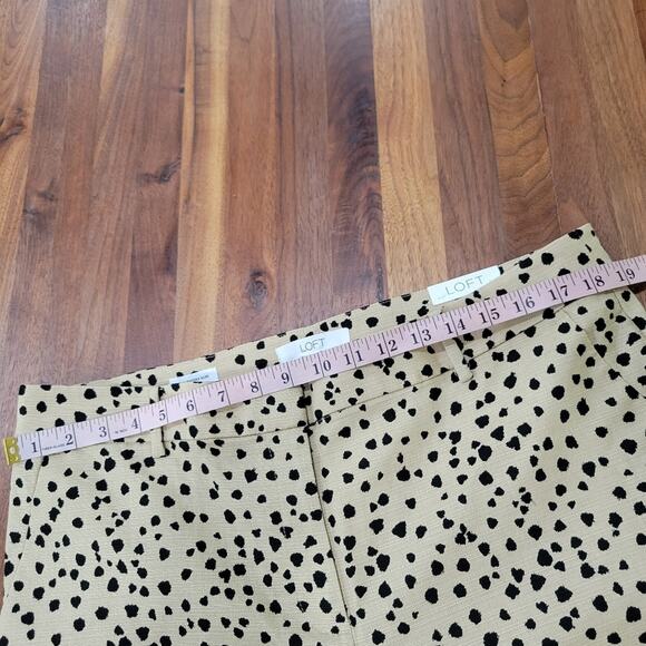 Loft Riviera Slim Mid Rise Cheetah Print Mid Rise Pants Size 14 NWT - Picture 5 of 9
